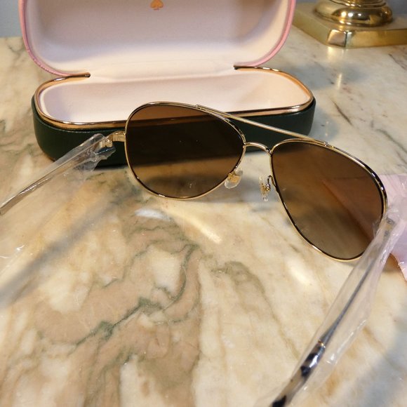 Kate Spade New York Aviator Style Sunglasses New with Case - Picture 4 of 9